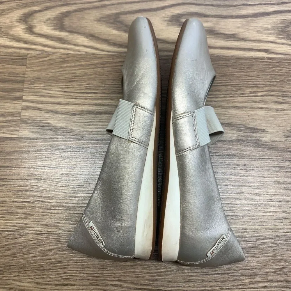 MEPHISTO‎ Baline Leather Mary Jane Flat Shoes (Gold/Tan) Women's US 6 EU 3.5